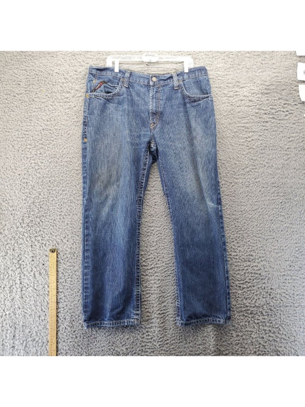 Ariat Jeans Mens 38x30 Blue Low Rise Boot Cut FR Flame-Resistant Cotton *Read*